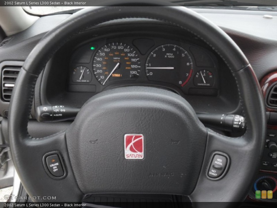 Black Interior Steering Wheel for the 2002 Saturn L Series L300 Sedan #58009314