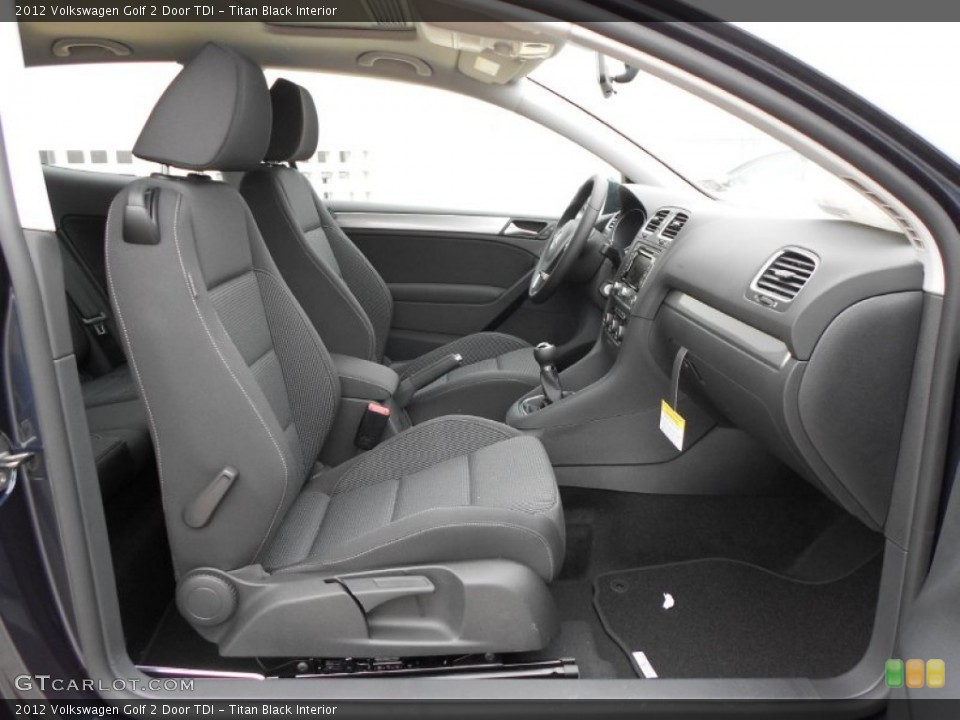 Titan Black Interior Photo for the 2012 Volkswagen Golf 2 Door TDI #58012703