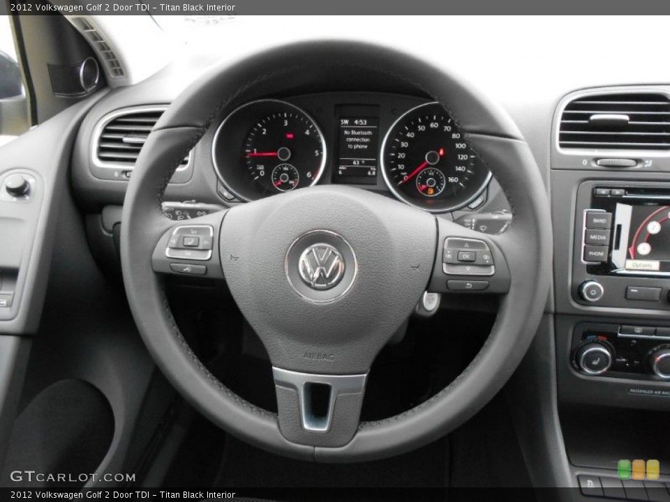 Titan Black Interior Steering Wheel for the 2012 Volkswagen Golf 2 Door TDI #58012730