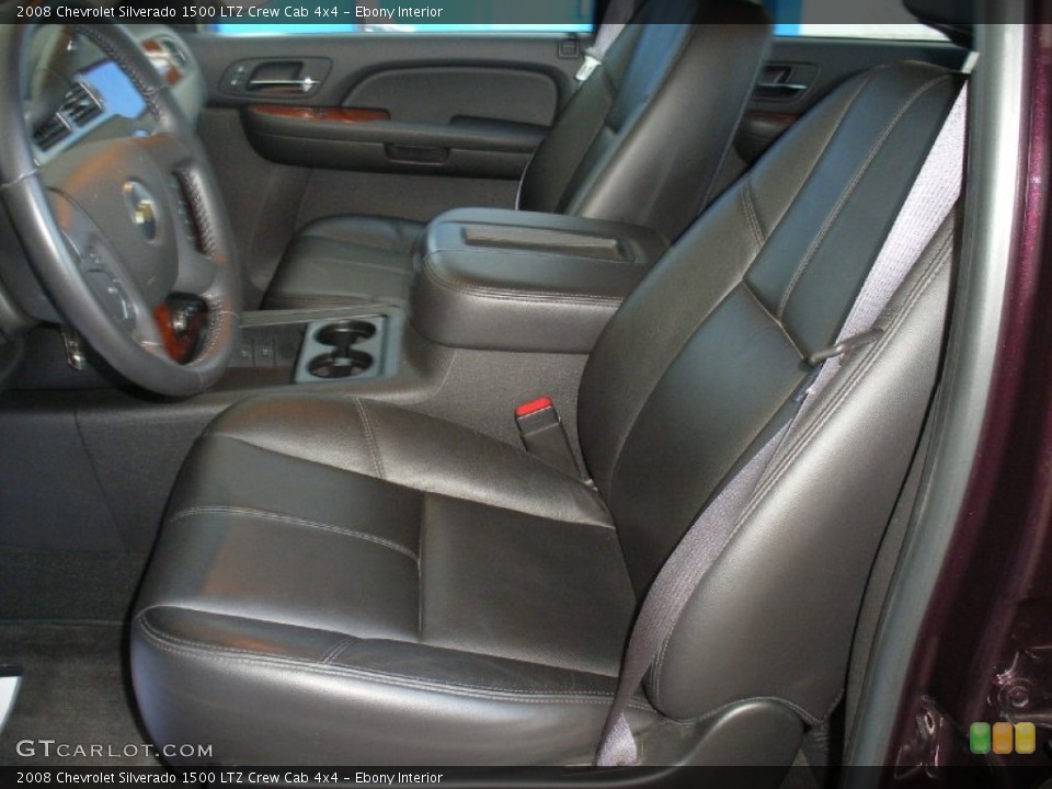 Ebony Interior Photo for the 2008 Chevrolet Silverado 1500 LTZ Crew Cab 4x4 #58012889