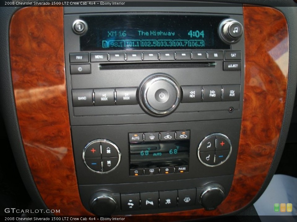 Ebony Interior Controls for the 2008 Chevrolet Silverado 1500 LTZ Crew Cab 4x4 #58012958