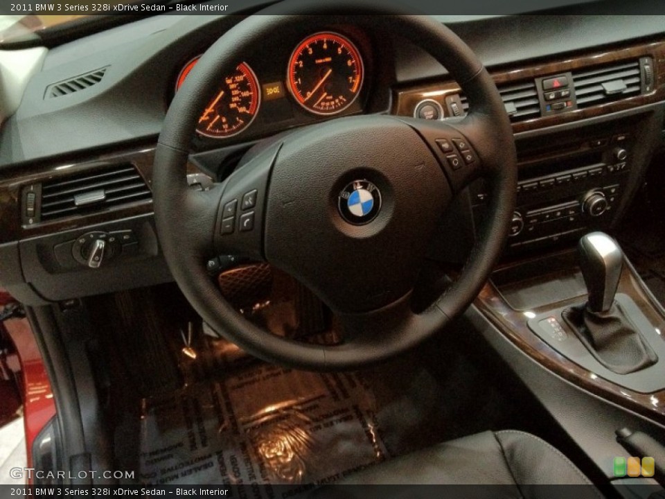 Black Interior Steering Wheel for the 2011 BMW 3 Series 328i xDrive Sedan #58013609