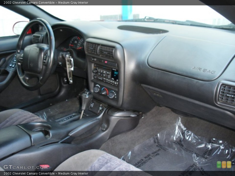 Medium Gray Interior Dashboard for the 2002 Chevrolet Camaro Convertible #58014803