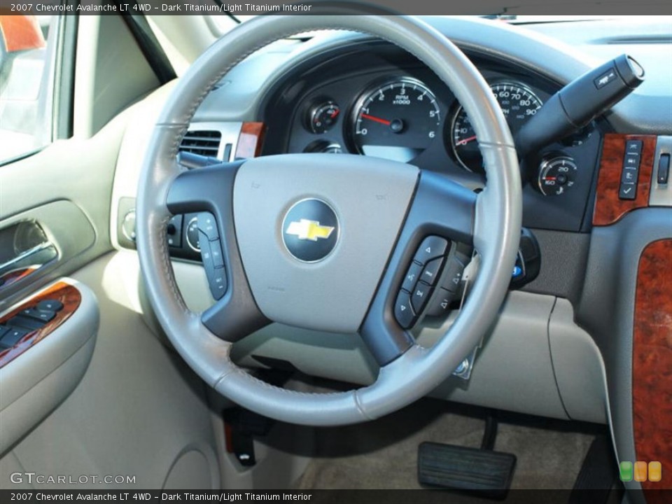 Dark Titanium/Light Titanium Interior Steering Wheel for the 2007 Chevrolet Avalanche LT 4WD #58015013