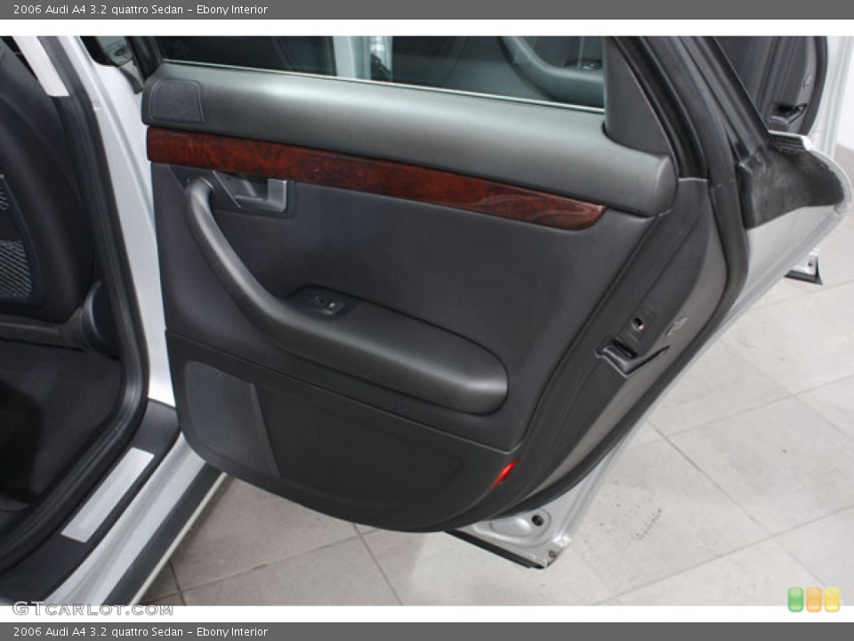 Ebony Interior Door Panel for the 2006 Audi A4 3.2 quattro Sedan #58016288