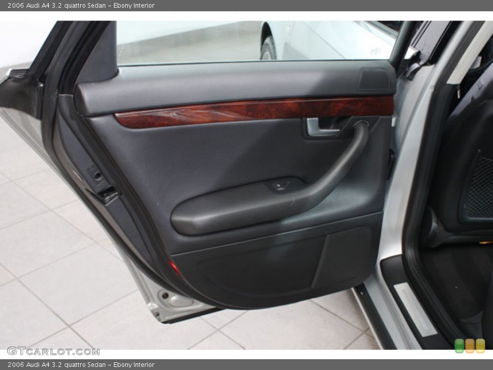 Ebony Interior Door Panel for the 2006 Audi A4 3.2 quattro Sedan #58016297