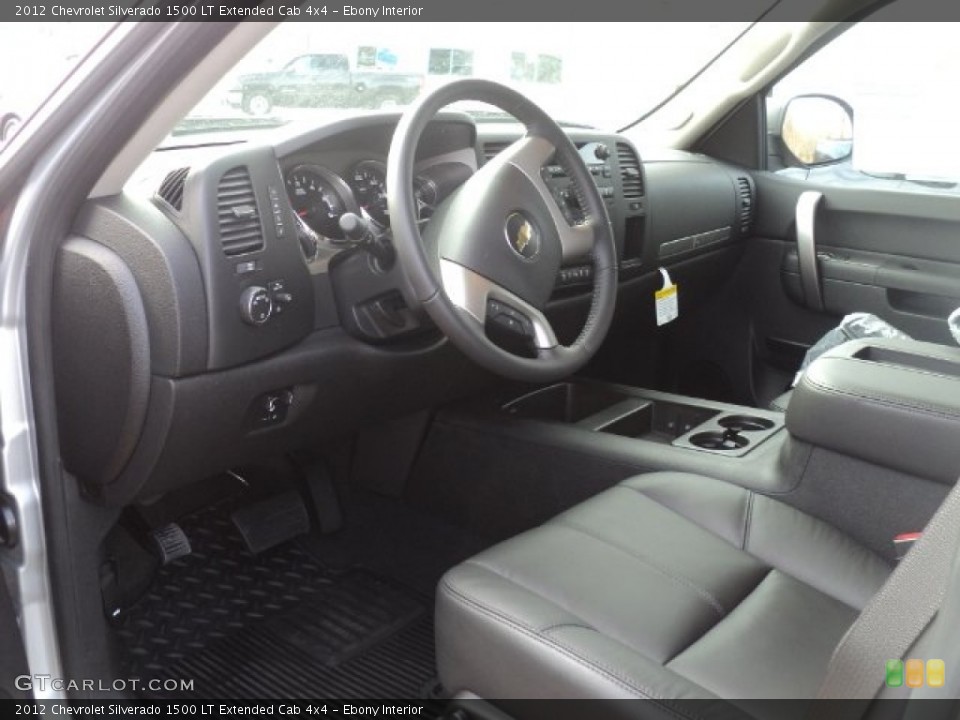Ebony Interior Prime Interior for the 2012 Chevrolet Silverado 1500 LT Extended Cab 4x4 #58017050