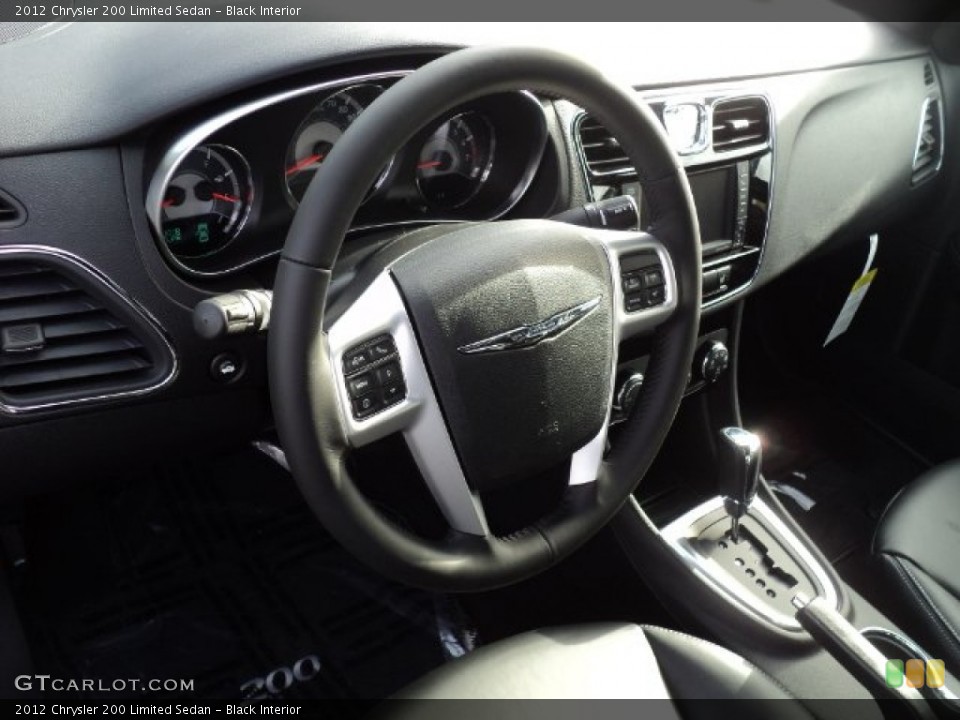 Black Interior Steering Wheel for the 2012 Chrysler 200 Limited Sedan #58017615