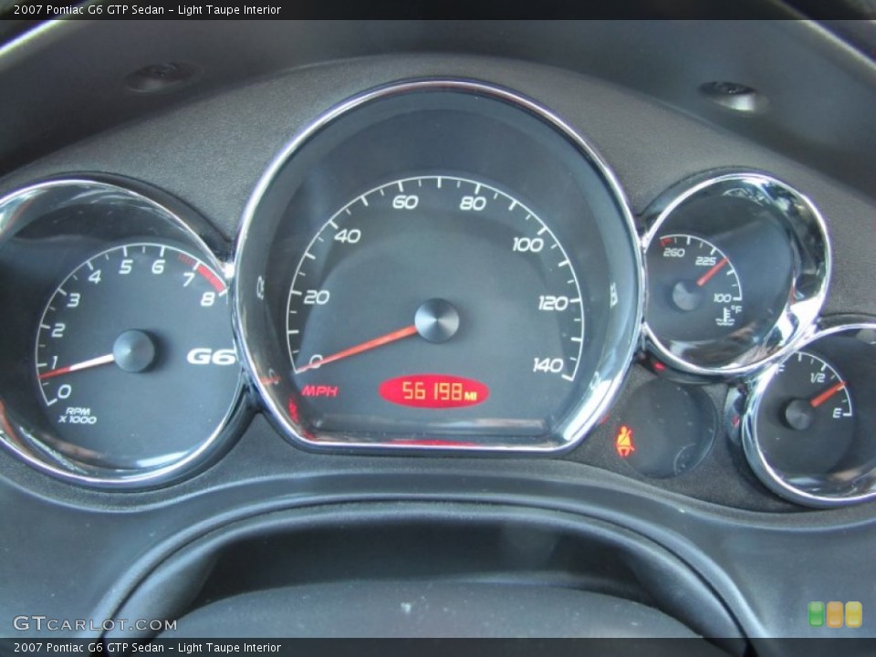 Light Taupe Interior Gauges for the 2007 Pontiac G6 GTP Sedan #58018943