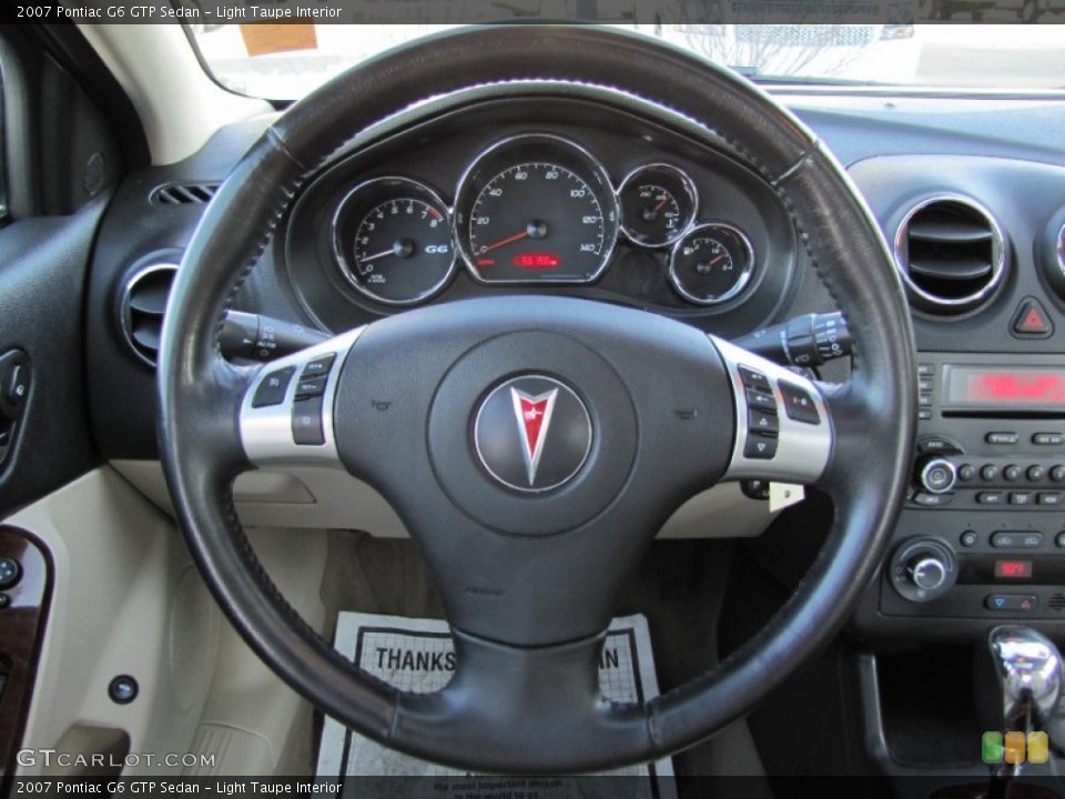 Light Taupe Interior Steering Wheel for the 2007 Pontiac G6 GTP Sedan #58018952