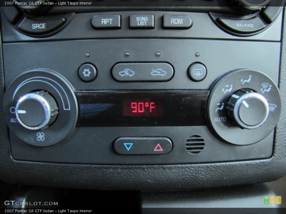Light Taupe Interior Controls for the 2007 Pontiac G6 GTP Sedan #58019012