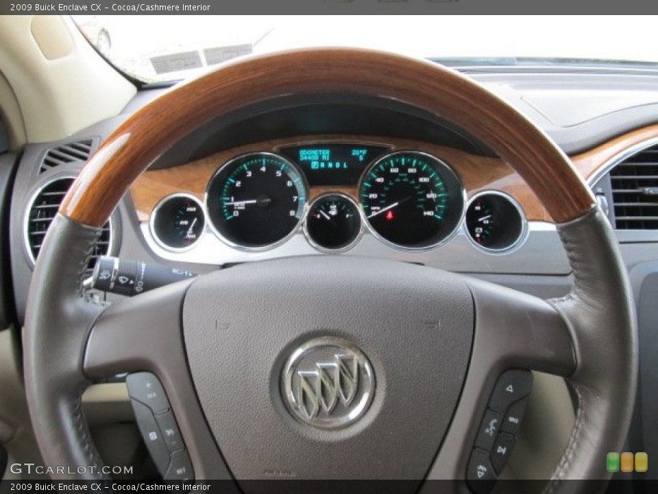 Cocoa/Cashmere Interior Steering Wheel for the 2009 Buick Enclave CX #58019696
