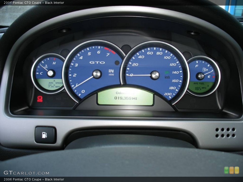 Black Interior Gauges for the 2006 Pontiac GTO Coupe #58019714