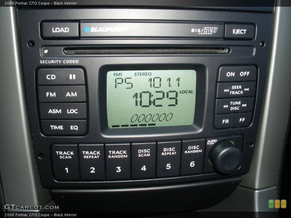 Black Interior Controls for the 2006 Pontiac GTO Coupe #58019741