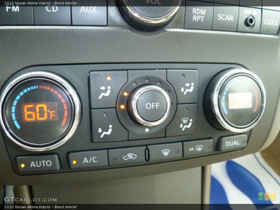 Blond Interior Controls for the 2010 Nissan Altima Hybrid #58026053