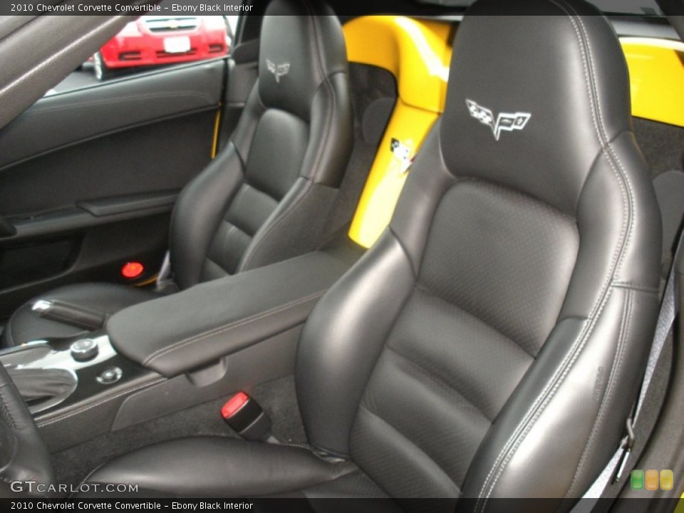 Ebony Black Interior Photo for the 2010 Chevrolet Corvette Convertible #58026536