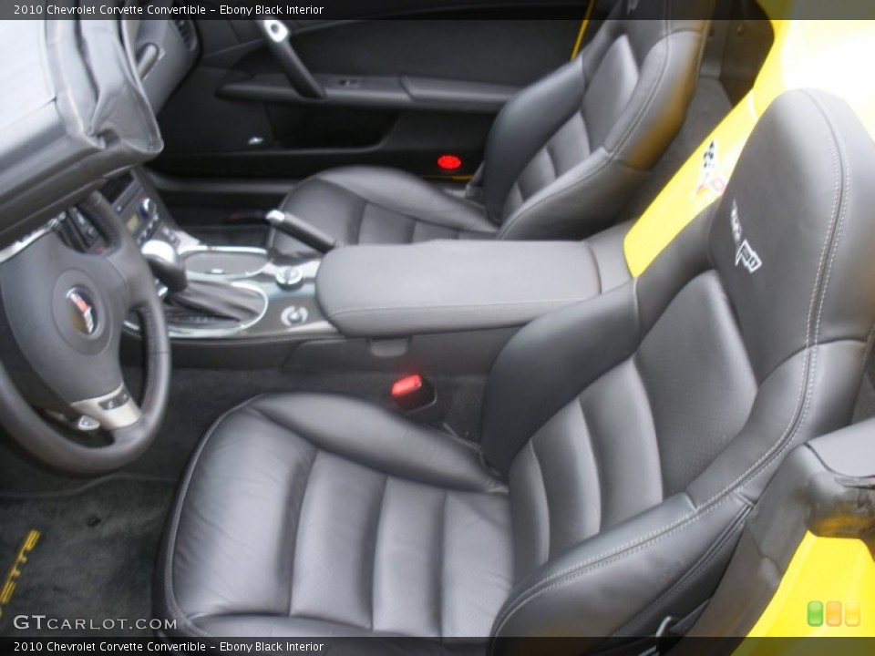 Ebony Black Interior Photo for the 2010 Chevrolet Corvette Convertible #58026545