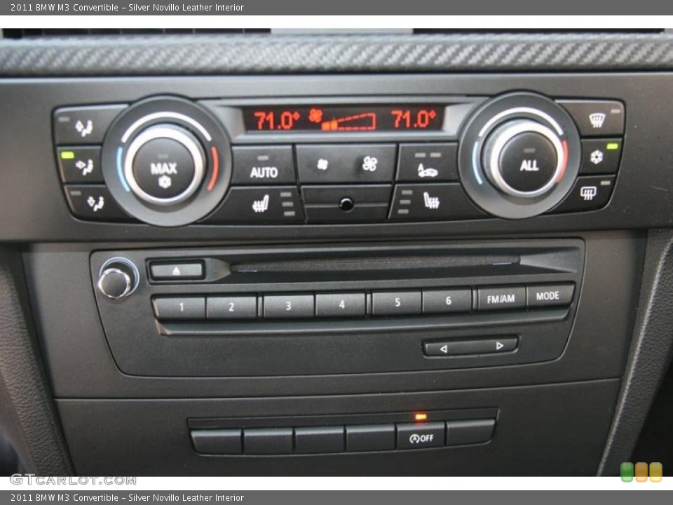 Silver Novillo Leather Interior Controls for the 2011 BMW M3 Convertible #58027502