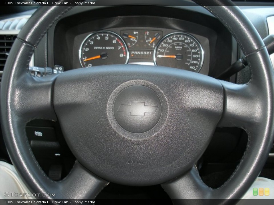 Ebony Interior Steering Wheel for the 2009 Chevrolet Colorado LT Crew Cab #58029809