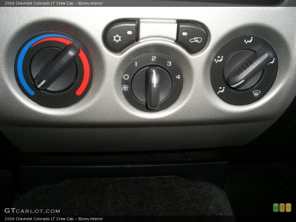 Ebony Interior Controls for the 2009 Chevrolet Colorado LT Crew Cab #58029848