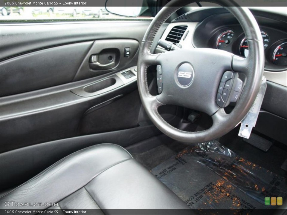 Ebony Interior Steering Wheel for the 2006 Chevrolet Monte Carlo SS #58031387