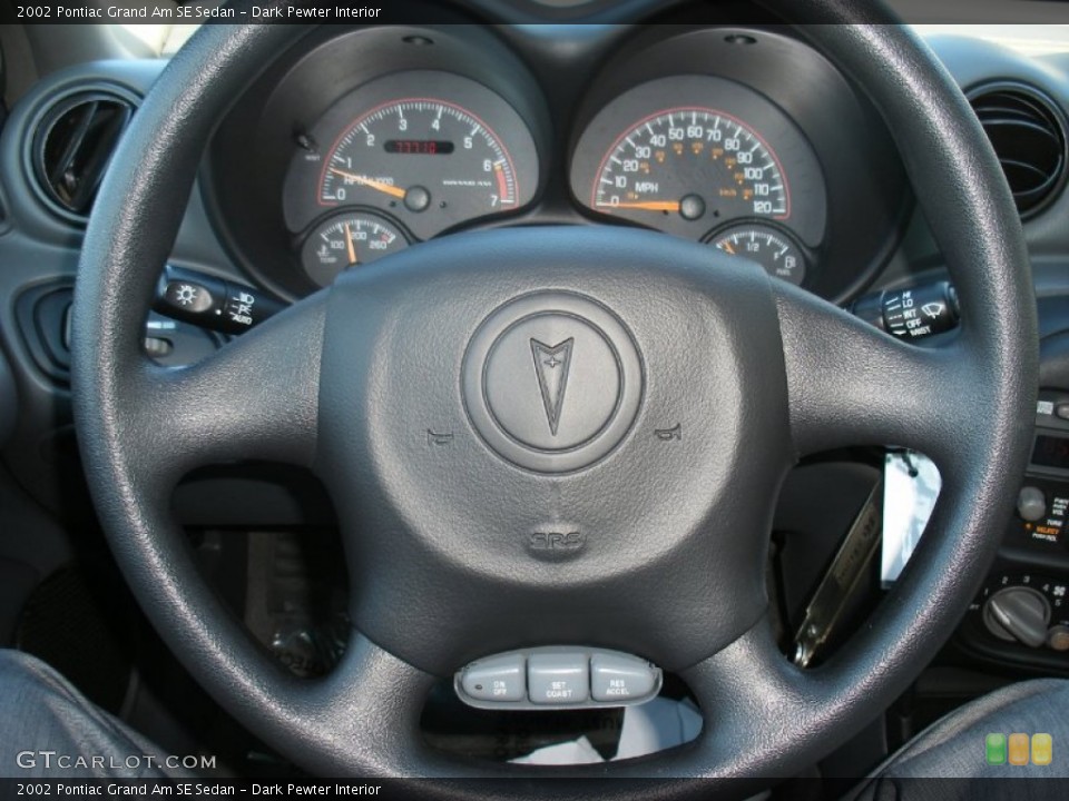 Dark Pewter Interior Steering Wheel for the 2002 Pontiac Grand Am SE Sedan #58031507