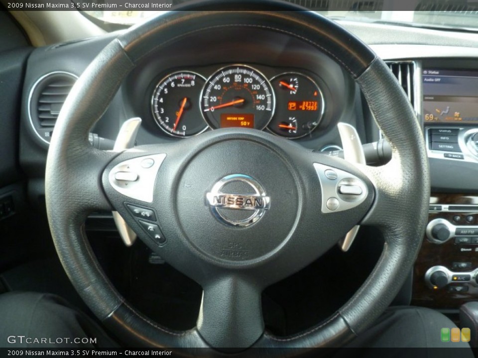 Charcoal Interior Steering Wheel for the 2009 Nissan Maxima 3.5 SV Premium #58031726