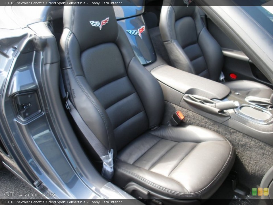 Ebony Black Interior Photo for the 2010 Chevrolet Corvette Grand Sport Convertible #58037900