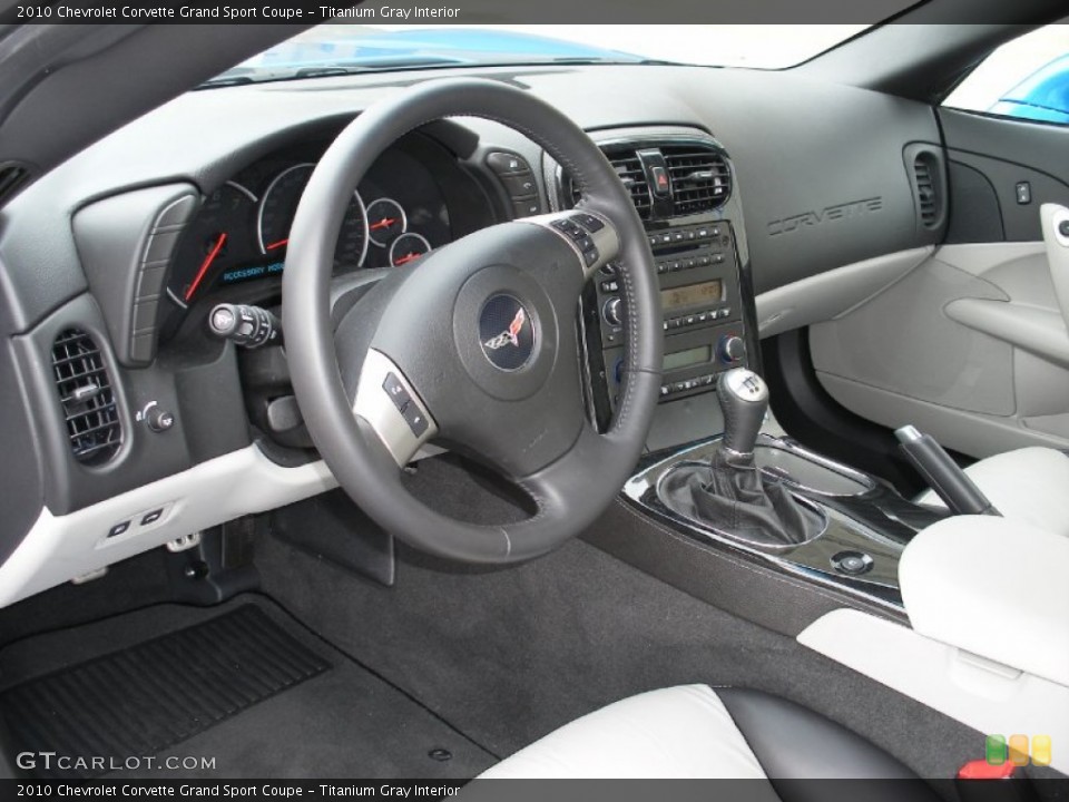 Titanium Gray Interior Dashboard for the 2010 Chevrolet Corvette Grand Sport Coupe #58039410