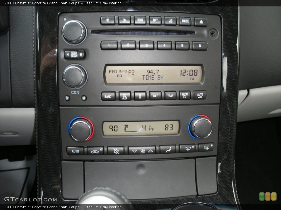 Titanium Gray Interior Controls for the 2010 Chevrolet Corvette Grand Sport Coupe #58039419