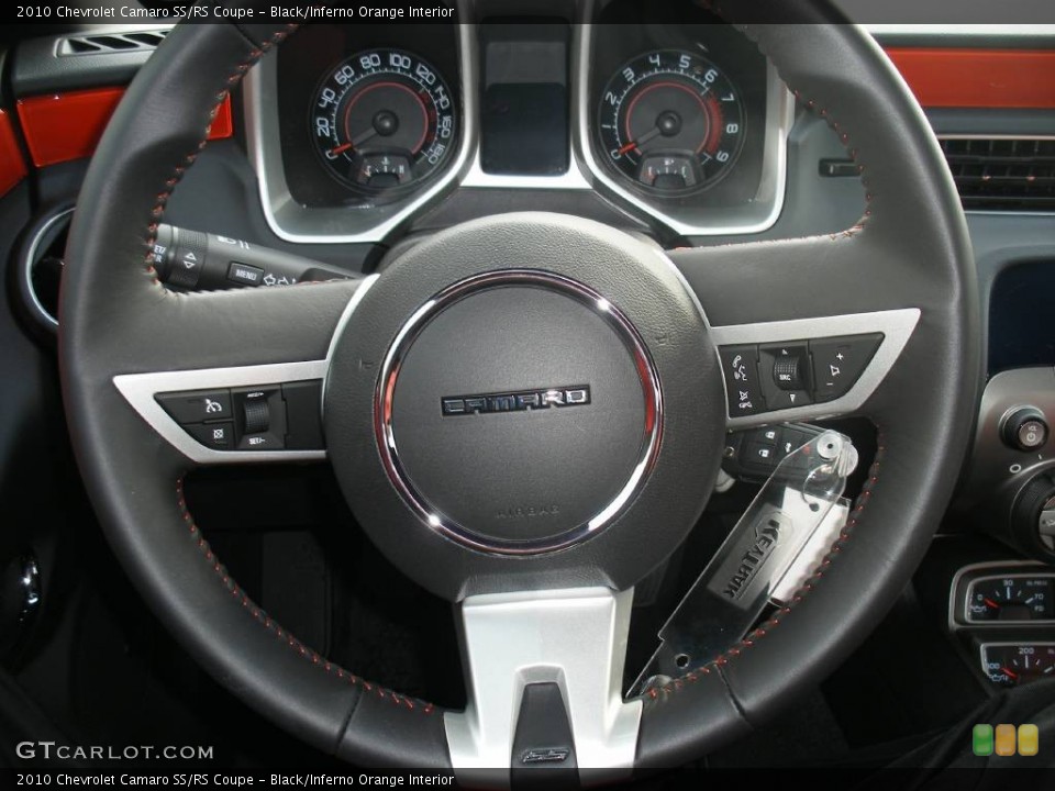 Black/Inferno Orange Interior Steering Wheel for the 2010 Chevrolet Camaro SS/RS Coupe #58042859