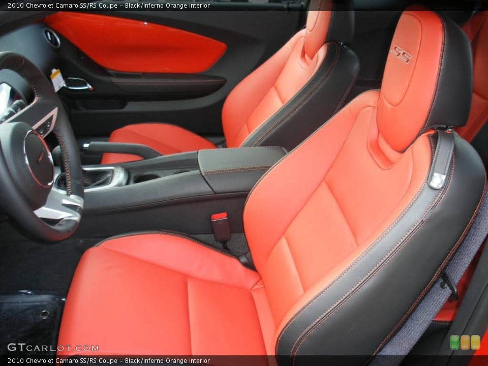 Black/Inferno Orange Interior Photo for the 2010 Chevrolet Camaro SS/RS Coupe #58042874