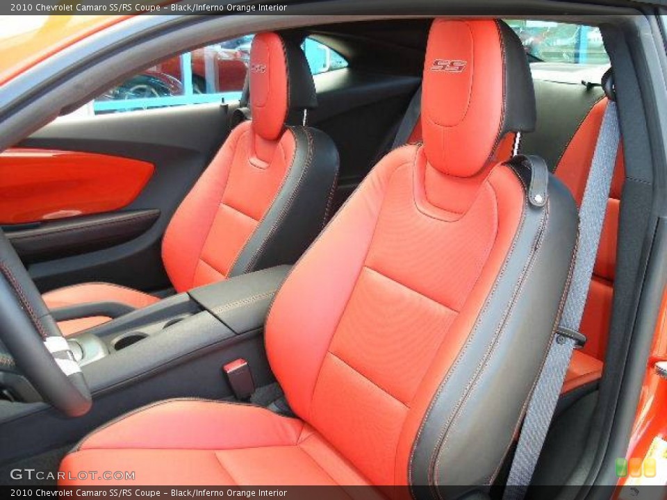 Black/Inferno Orange Interior Photo for the 2010 Chevrolet Camaro SS/RS Coupe #58042886