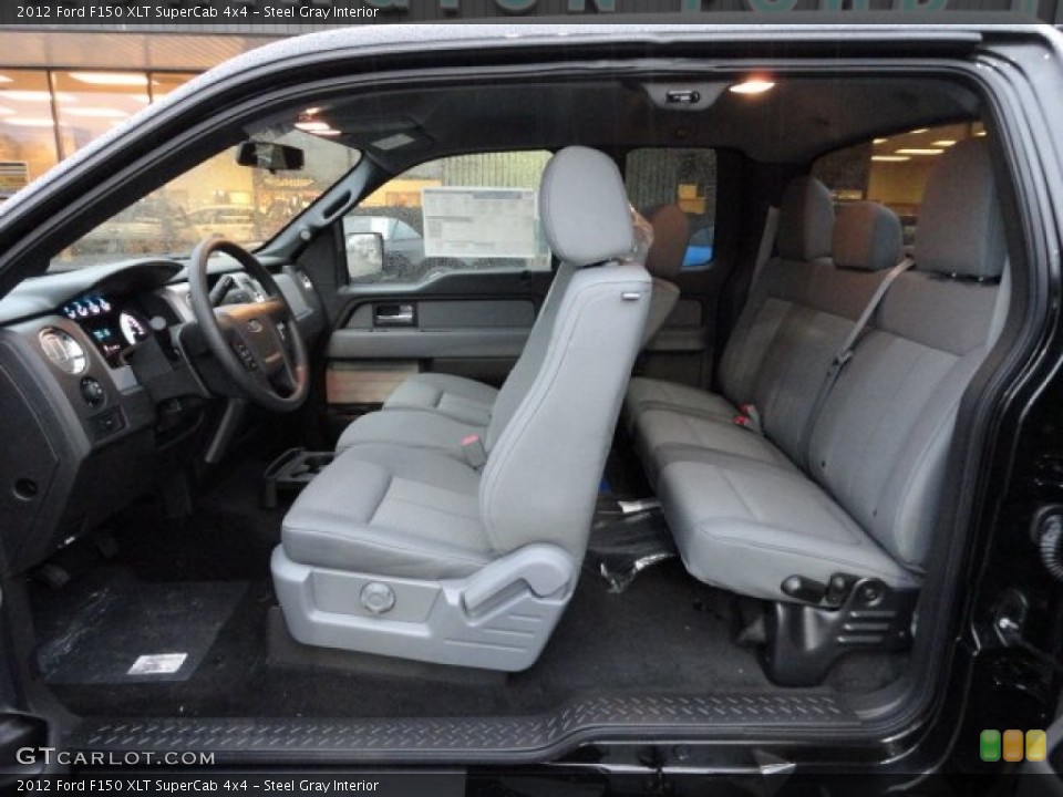 Steel Gray Interior Photo for the 2012 Ford F150 XLT SuperCab 4x4 #58043526