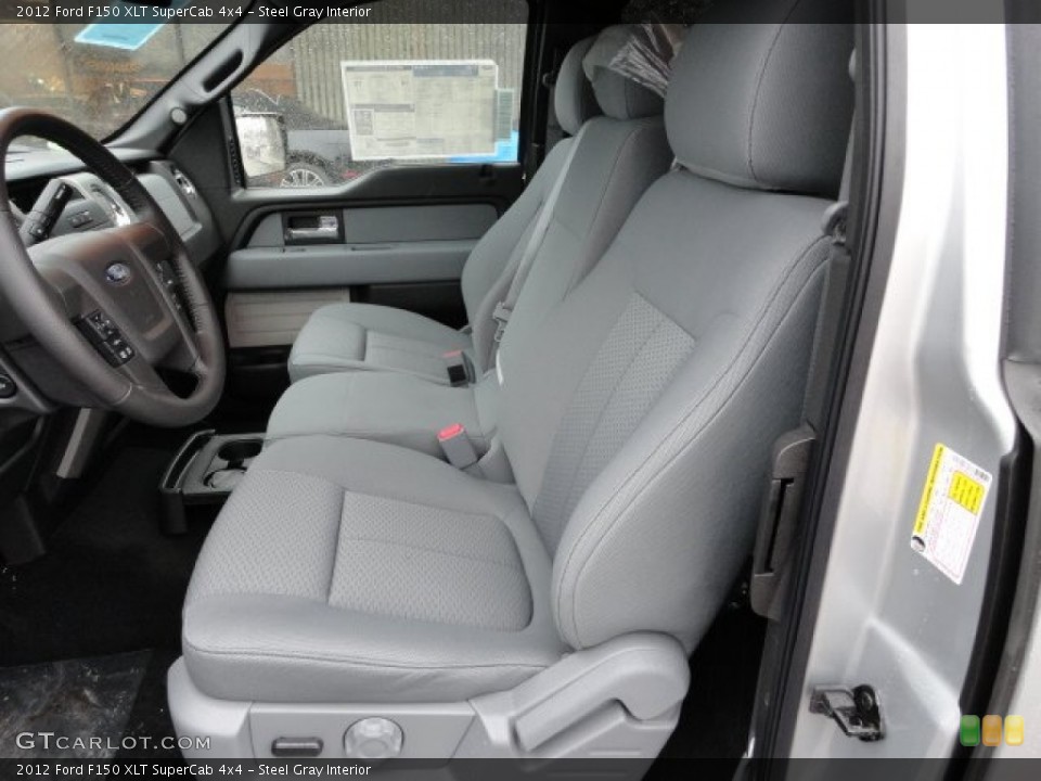 Steel Gray Interior Photo for the 2012 Ford F150 XLT SuperCab 4x4 #58043846