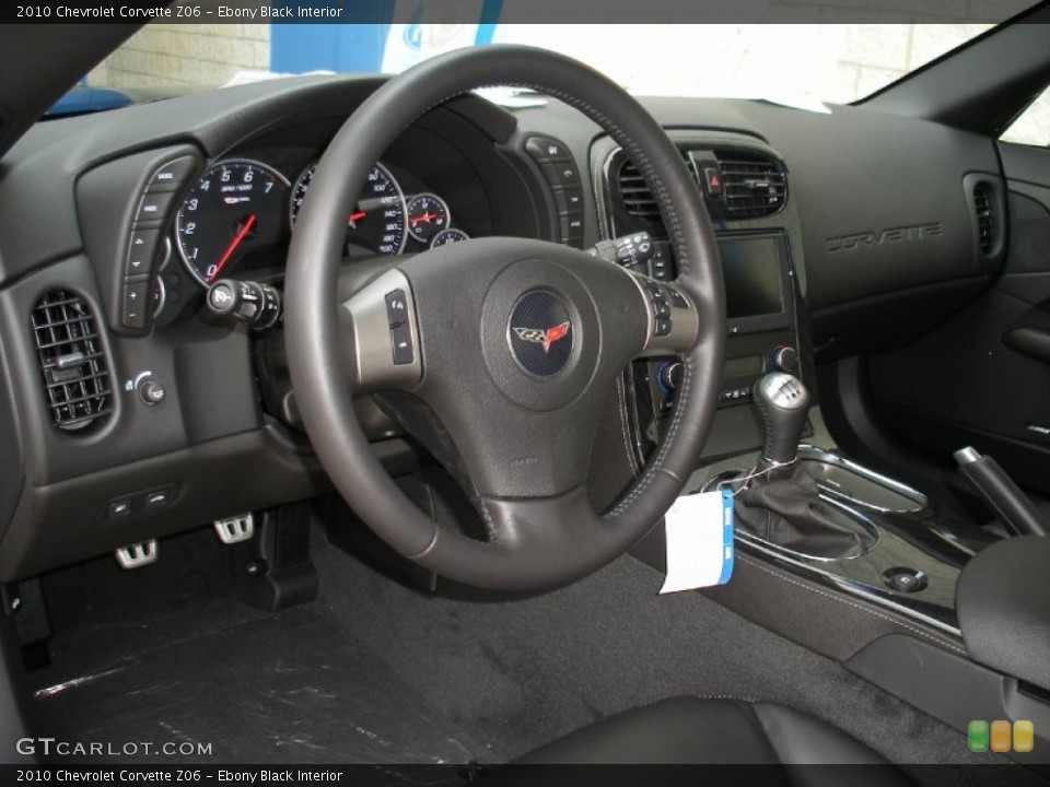 Ebony Black Interior Dashboard for the 2010 Chevrolet Corvette Z06 #58046639