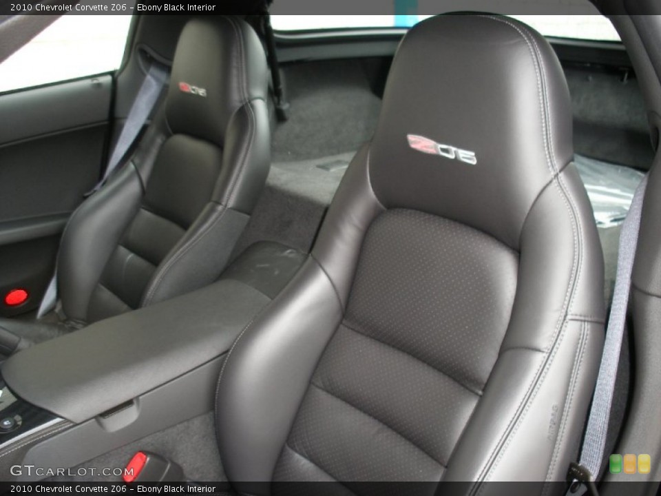 Ebony Black Interior Photo for the 2010 Chevrolet Corvette Z06 #58046657