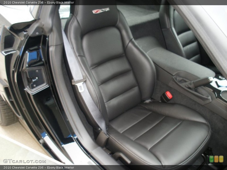 Ebony Black Interior Photo for the 2010 Chevrolet Corvette Z06 #58046672