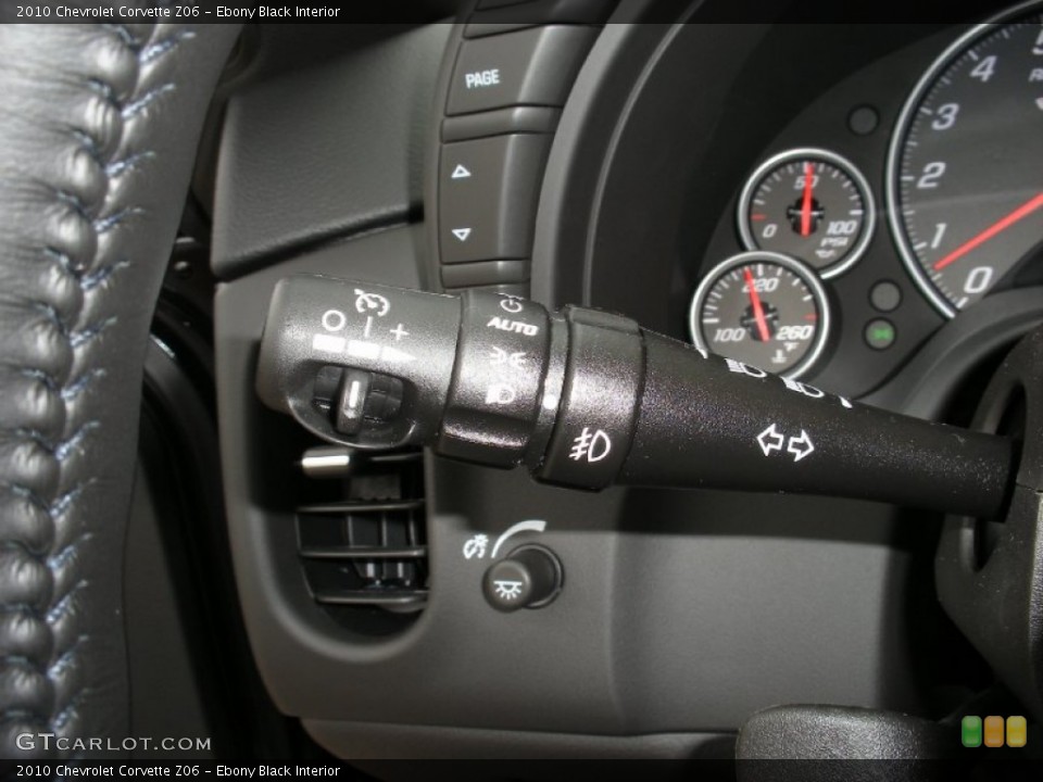 Ebony Black Interior Controls for the 2010 Chevrolet Corvette Z06 #58046727