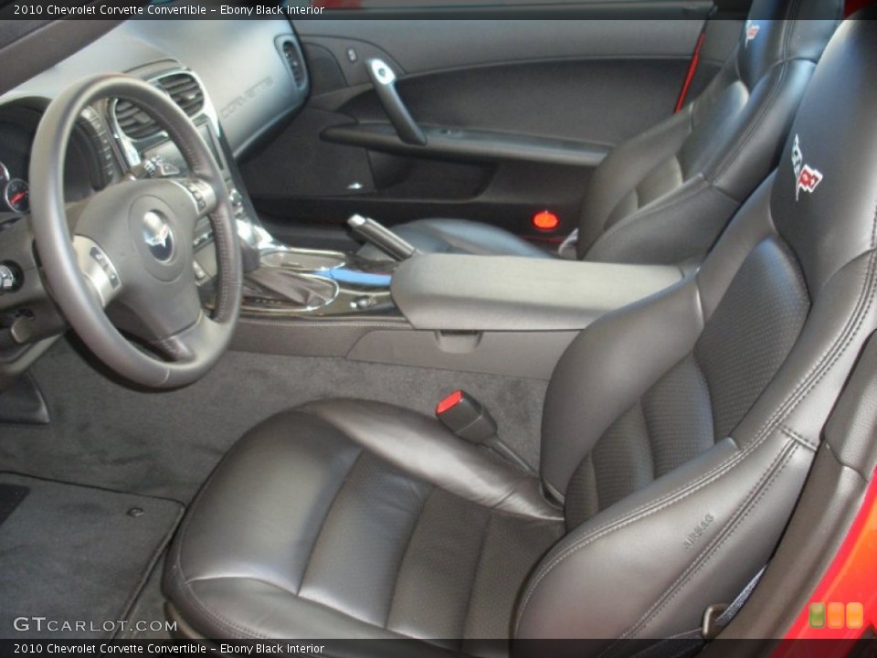 Ebony Black Interior Photo for the 2010 Chevrolet Corvette Convertible #58047342