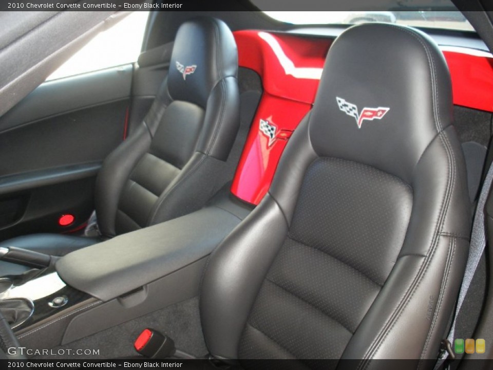 Ebony Black Interior Photo for the 2010 Chevrolet Corvette Convertible #58047351