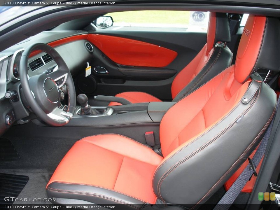 Black/Inferno Orange Interior Photo for the 2010 Chevrolet Camaro SS Coupe #58049333