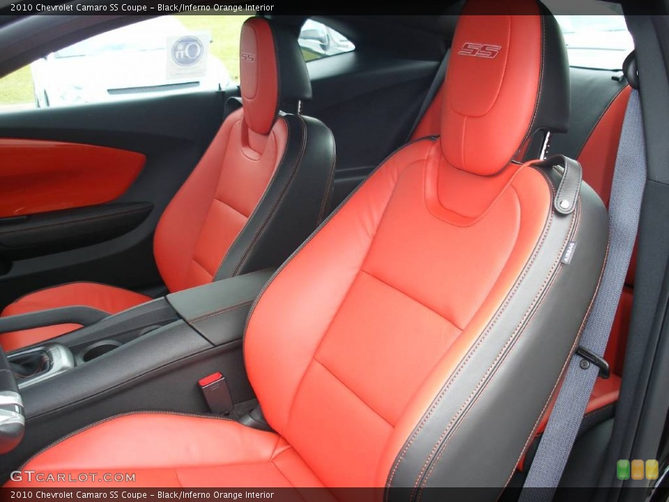 Black/Inferno Orange Interior Photo for the 2010 Chevrolet Camaro SS Coupe #58049339