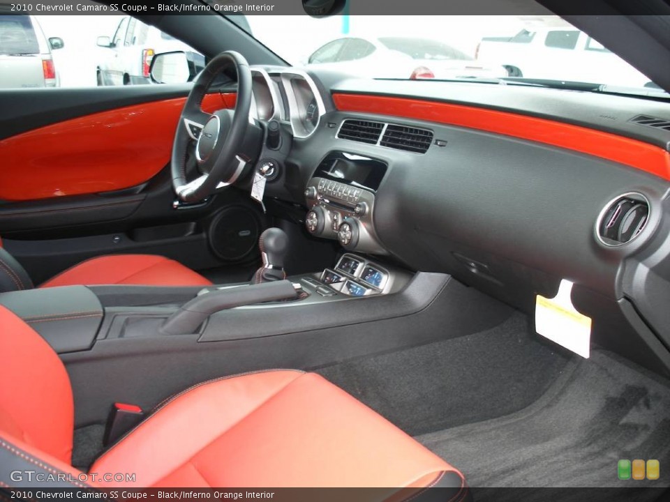 Black/Inferno Orange Interior Dashboard for the 2010 Chevrolet Camaro SS Coupe #58049360