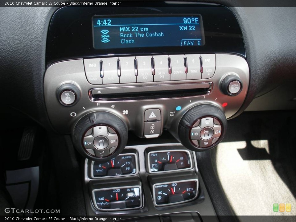Black/Inferno Orange Interior Controls for the 2010 Chevrolet Camaro SS Coupe #58049384