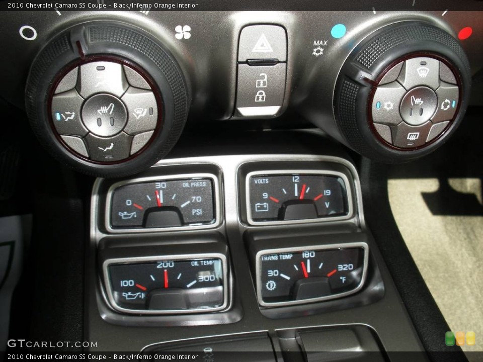 Black/Inferno Orange Interior Controls for the 2010 Chevrolet Camaro SS Coupe #58049393