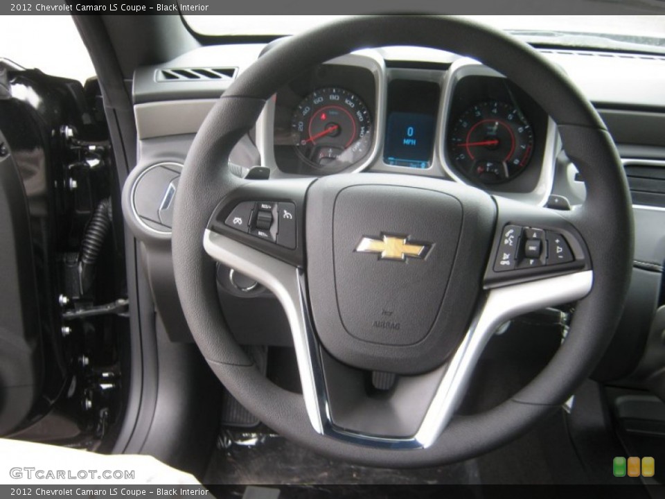 Black Interior Steering Wheel for the 2012 Chevrolet Camaro LS Coupe #58049907