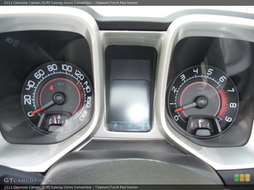 Titanium/Torch Red Interior Gauges for the 2011 Chevrolet Camaro SS/RS Synergy Series Convertible #58050018