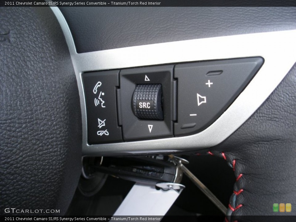 Titanium/Torch Red Interior Controls for the 2011 Chevrolet Camaro SS/RS Synergy Series Convertible #58050117