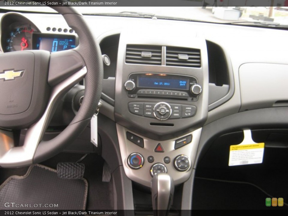 Jet Black/Dark Titanium Interior Controls for the 2012 Chevrolet Sonic LS Sedan #58050122